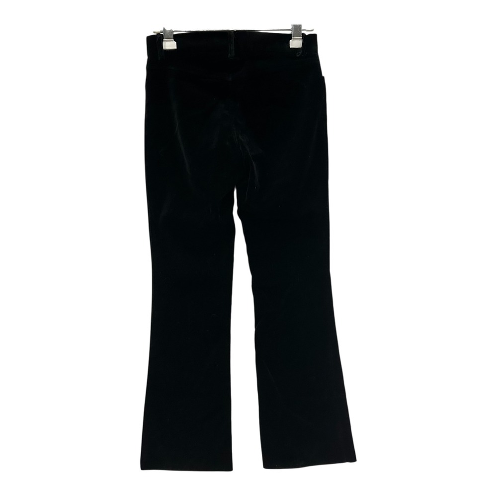 Theory Black Velvet Bootcut Pants Womens Size 2 Cotton Blend Stretch